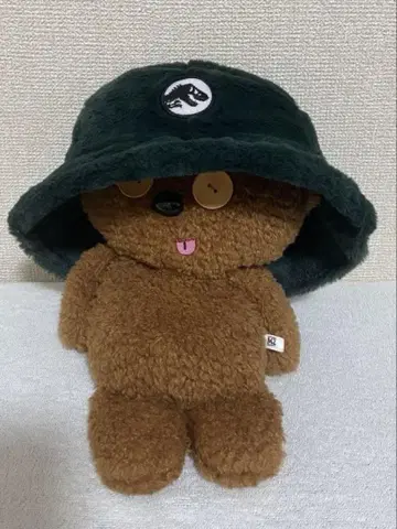다이너소어 햇을 쓴 곰 봉제 인형