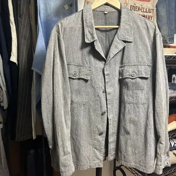 40s Black chambray jacket