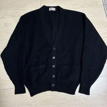 90s 울 혼방 가디건 블랙 구제 의류 L 사이즈
