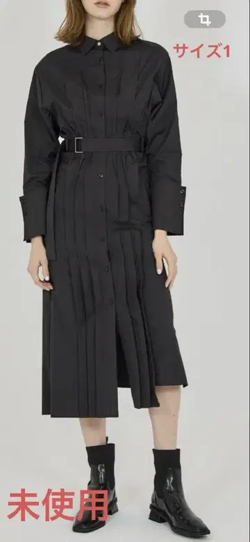 유나이티드 도쿄 버티컬 턱 셔츠 원피스