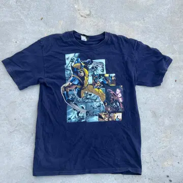 Y2K 마블 울버린 코믹북 빈티지 티셔츠