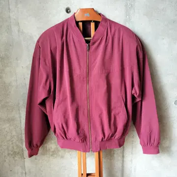 80-90s 유로 빈티지 보르도 집업 자켓