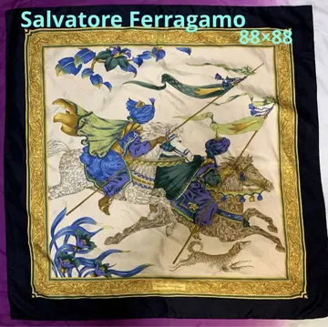 Salvatore Ferragamo 스카프 상상 속 말 패턴