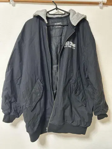 RODEO CROWNS 후드 부착 블랙 자켓
