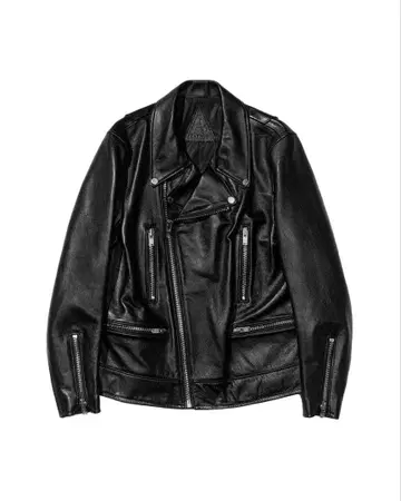 A LEATHER MOTO JACKET