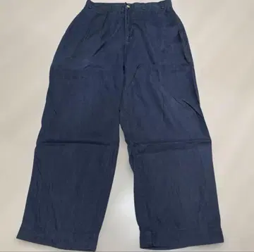 네이비 린넨 팬츠 90s