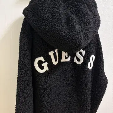 GUESS 플리스 자켓 블랙 XL 블랙