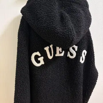 GUESS 플리스 자켓 블랙 XL 블랙