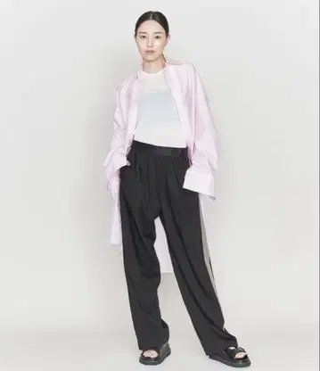 ASTRAET 새틴 소크 쇼 와이드 팬츠 0