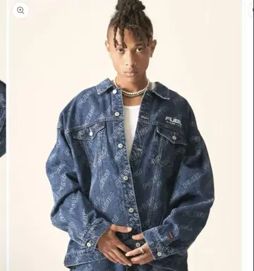 FUBU 올 패턴 데님 자켓 2024년 사진 있음