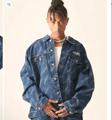 FUBU 올 패턴 데님 자켓 2024년 사진 있음