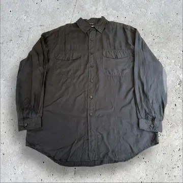 블랙 실크 셔츠 남성용 L 사이즈 정도 구제 의류