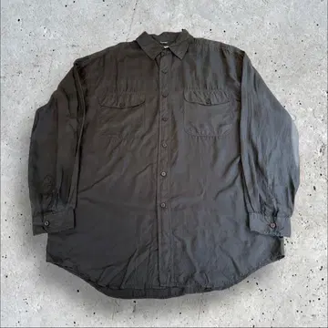 블랙 실크 셔츠 남성용 L 사이즈 정도 구제 의류