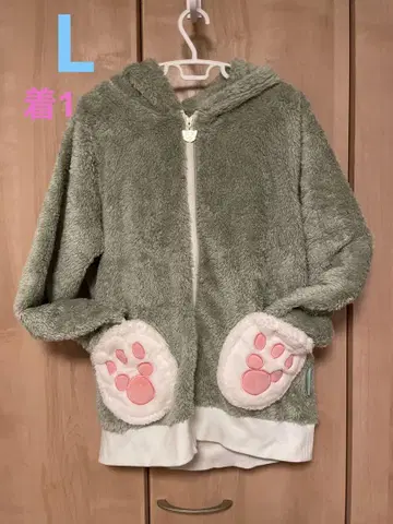 디즈니씨 젤라토니 복슬복슬 후드티 보아 코스프레 L 사이즈
