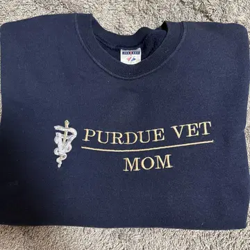 Purdue Vet Mom 맨투맨 L 네이비