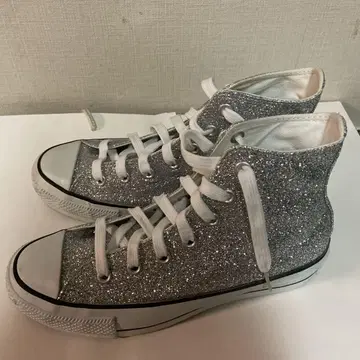 [새상품급] CONVERSE 글리터 실버 하이컷 스니커즈