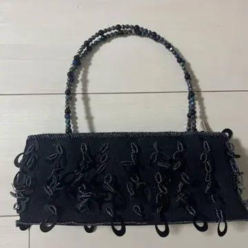 B.FIELD 블랙 데님풍 파티 백