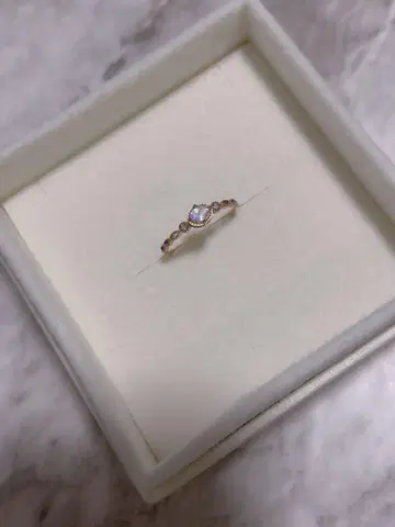 K10 블루문스톤 다이아 반지