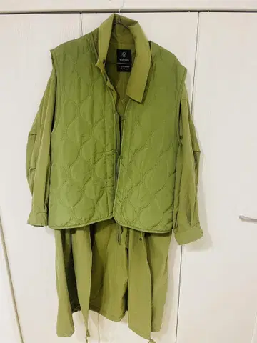 w closet 퀼팅 자켓 밀리터리 코트