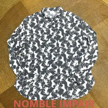 NOMBRE IMPAIR 홀스 무늬 긴팔 셔츠 F 사이즈