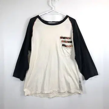 카라쿠리타마시 7부 소매 T셔츠 XL 사이즈 멀티 포켓