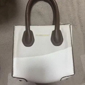 화이트/브라운 핸드백