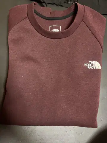THE NORTH FACE 와인 레드 크루넥 트레이닝복 L