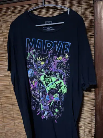 MARVEL 2XL T셔츠 컬러풀 캐릭터