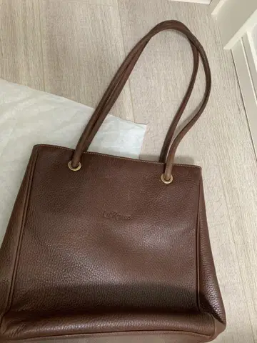 브라운 가죽 토트백
