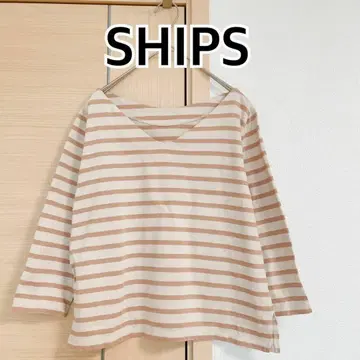 SHIPS 쉽스 보더 긴팔 티셔츠 롱 T