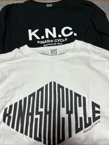 기나시 사이클 롱 T 블랙 화이트 세트 M 사이즈