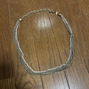 7연 체인 목걸이 다층 체인
