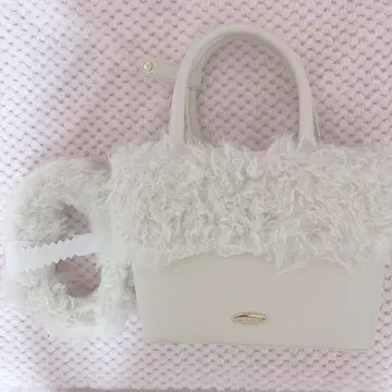 Lilybrown 퍼 달린 핸드백