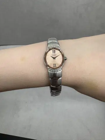 SEIKO 손목시계 쿼츠 실버 핑크