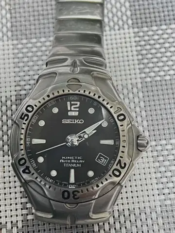 SEIKO Kinetic Auto Relay 손목시계 티타늄제