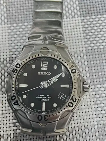 SEIKO Kinetic Auto Relay 손목시계 티타늄제