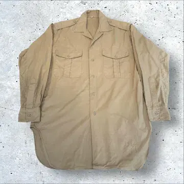 60s 프랑스군 오피서 긴팔 셔츠 남성용 M 사이즈 구제 의류 그랑파