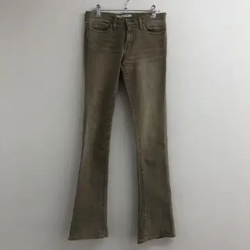 블랙 바이 마우지 플레어 데님 베이지 계열 슬림 레그 24인치