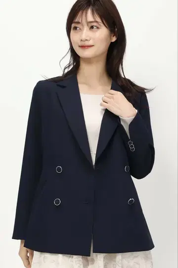 미슈마슈 테일러드 더블 자켓 더블 버튼 네이비 36