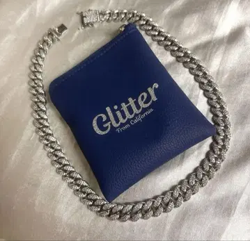 글리터 실버 목걸이