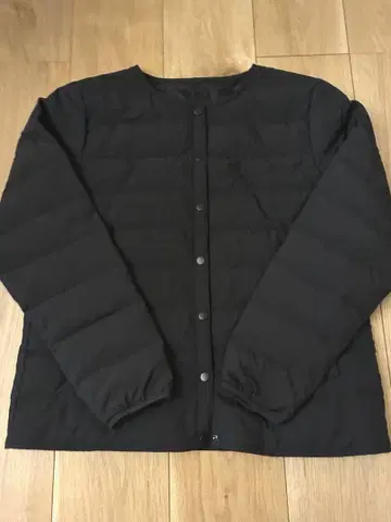 AFTERNOONTEA WARDROBE 노카라 다운 코트 블랙 M