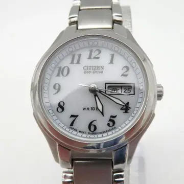 [ 작동 ] 시티즌 E001 S032733 화이트 솔라 여성용 시계