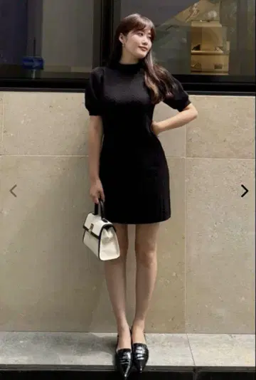 Herlipto Puff Sleeve Cable Knit Dress