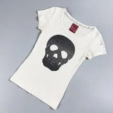MARK&LONA 해골 컬러 스톤 반팔 T셔츠 화이트 S *RC527