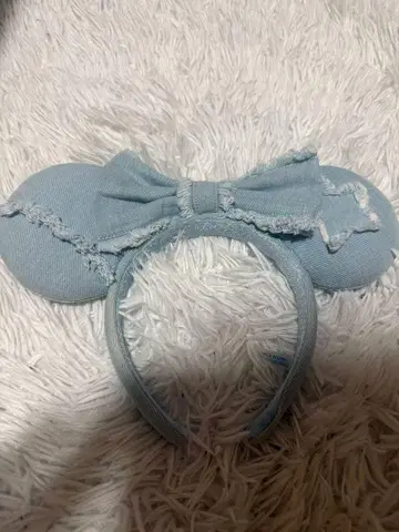스카이블루 데님 디즈니 미니 머리띠