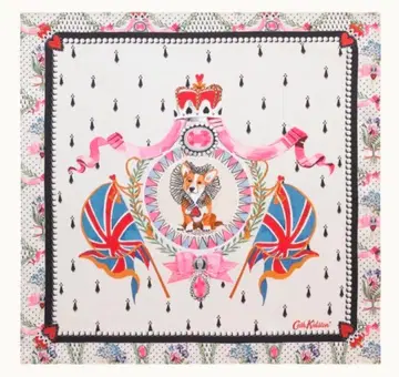 [ 새상품 한정품 ] 캐스키드슨 플라티나 쥬빌리 실크 스카프