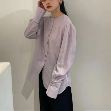 todayful 스트라이프 퍼프 블라우스 긴팔 셔츠