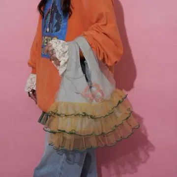 Me + Me/미프러스미 튤 프릴 숄더백