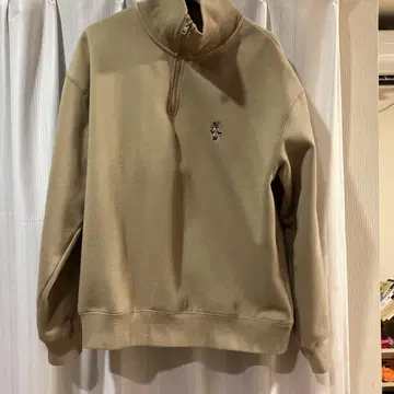 DOD 베이지 하프 지퍼 트레이닝복