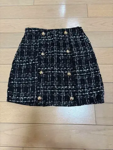 [ 새상품 ] 트위드 미니 스커트 (허리 수선 완료)